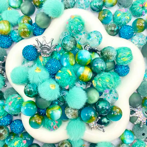 16mm Keychain/Pen Making DIY Beads Mix – 16/20mm Silicone, Resin & Acrylic Beads