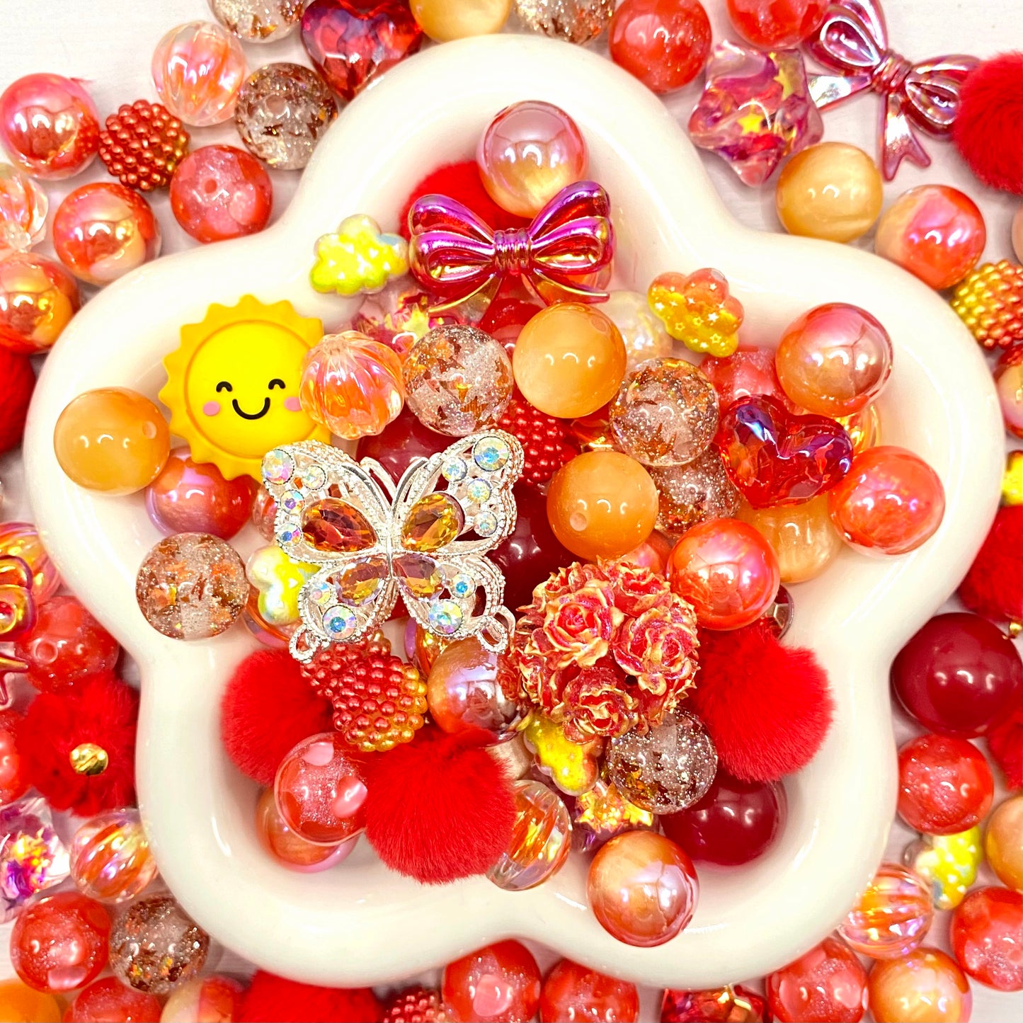 16mm Keychain/Pen Making DIY Beads Mix – 16/20mm Silicone, Resin & Acrylic Beads