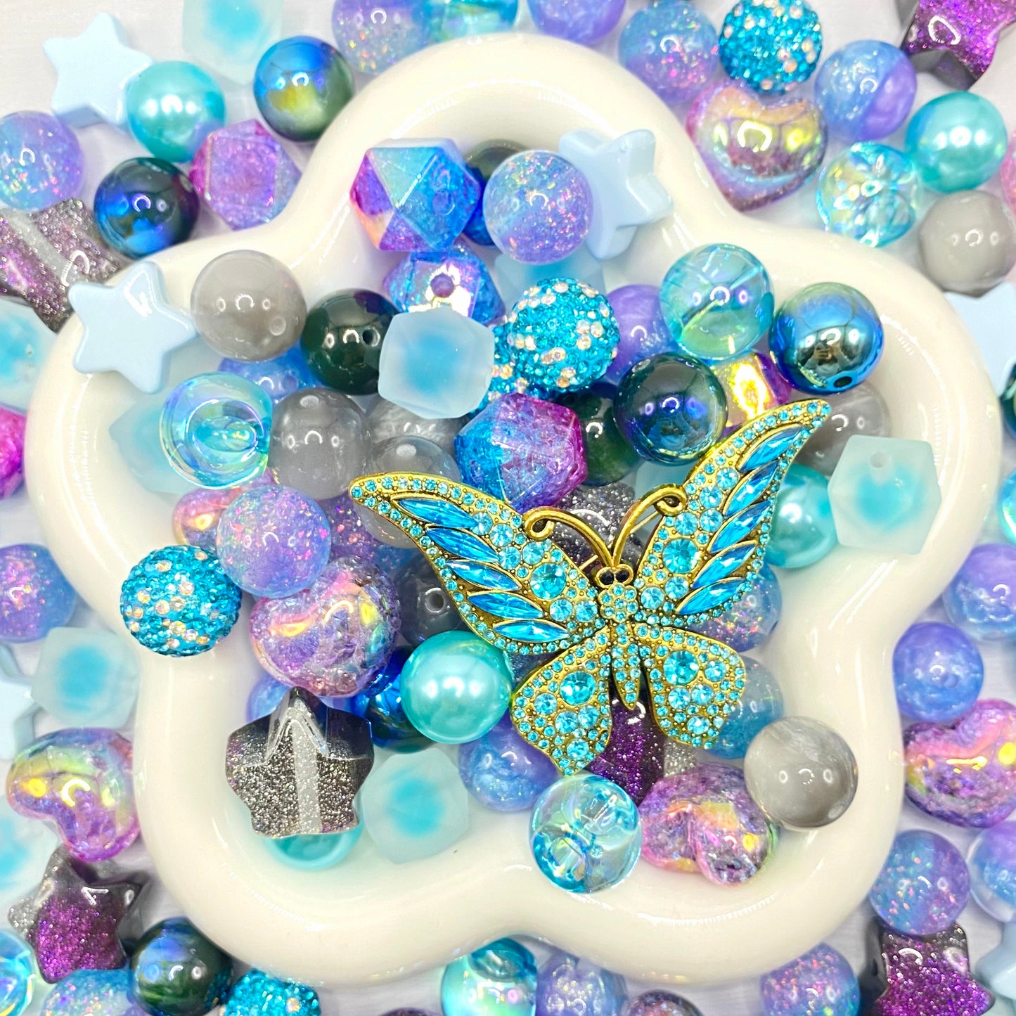 16mm Keychain/Pen Making DIY Beads Mix – 16/20mm Silicone, Resin & Acrylic Beads