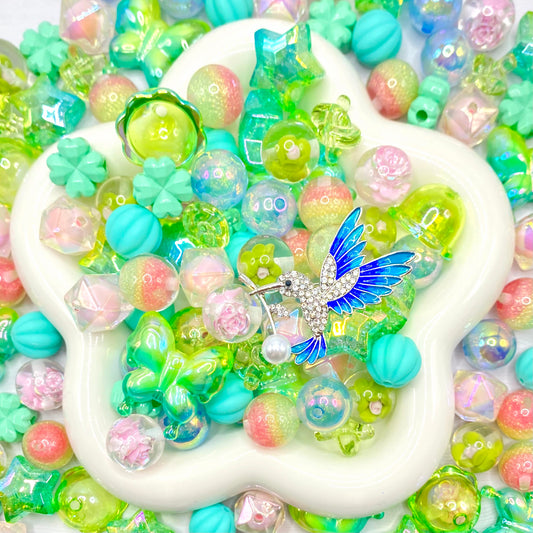 【Buy One Get One Equal Volumn For Free】Hummingbird Spring - Beads Mix For Keychian Making(Miki)-BD