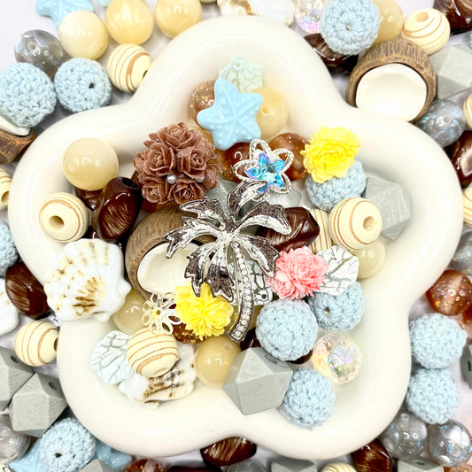 【Buy One Get One Equal Volume For Free】Coconut Beads Mix For Keychains(Miki)-BD
