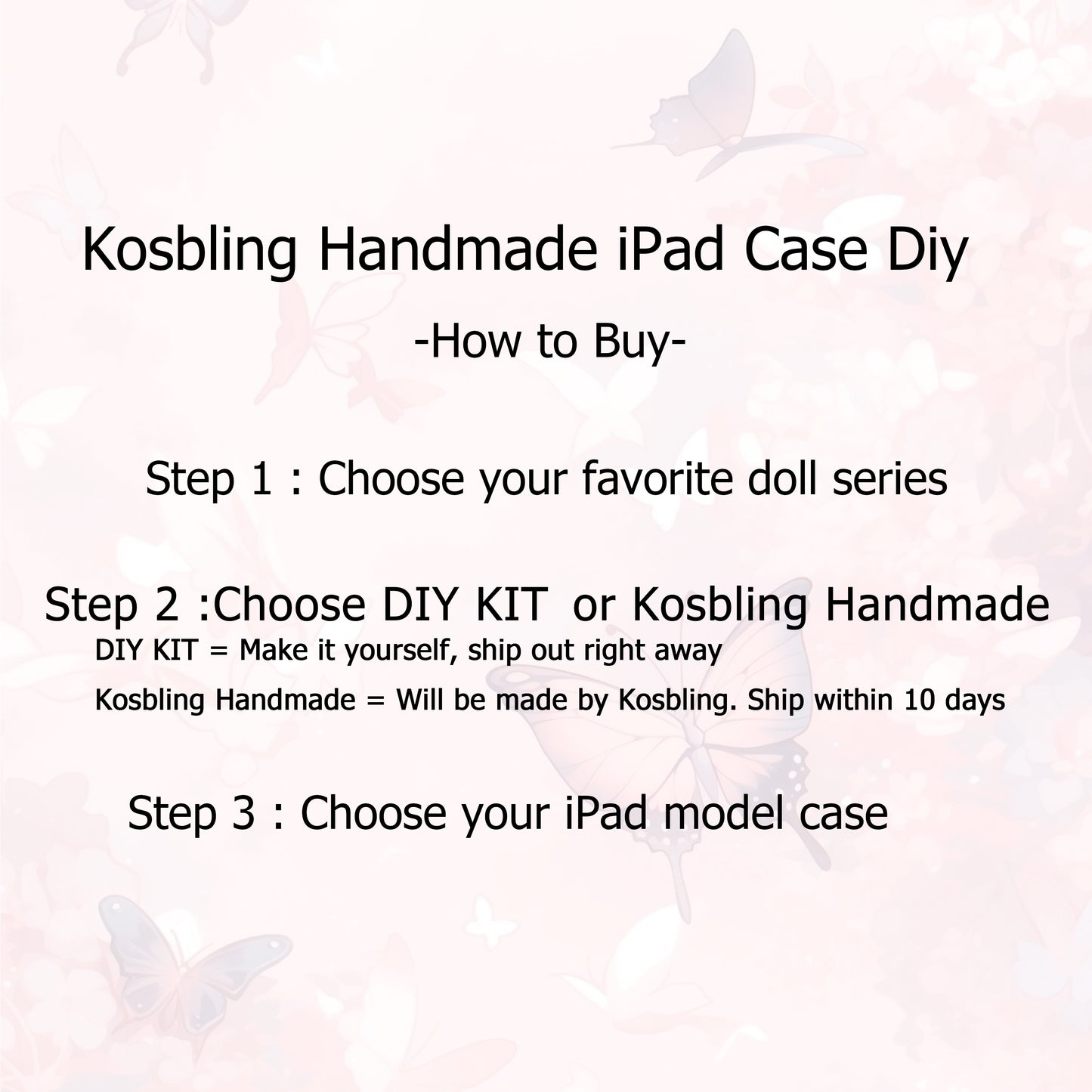 【live only】Kosbling Handmade iPad Case Diy Live Bag