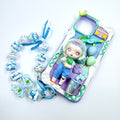 Kosbling  Handmade cream Laura iphone 13 promax phonecase with phonechain