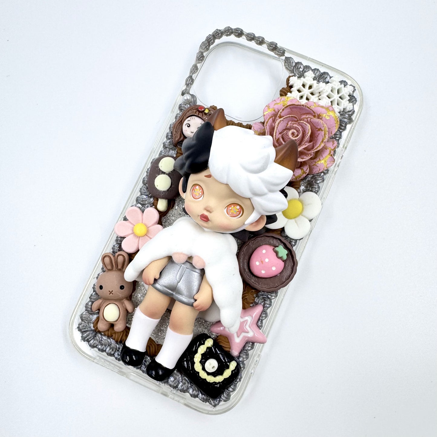 Kosbling handmade laura cream iphone 15 phonecase