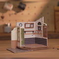 Coffee Shop - Miniature Dollhouse Kit with LED Lights