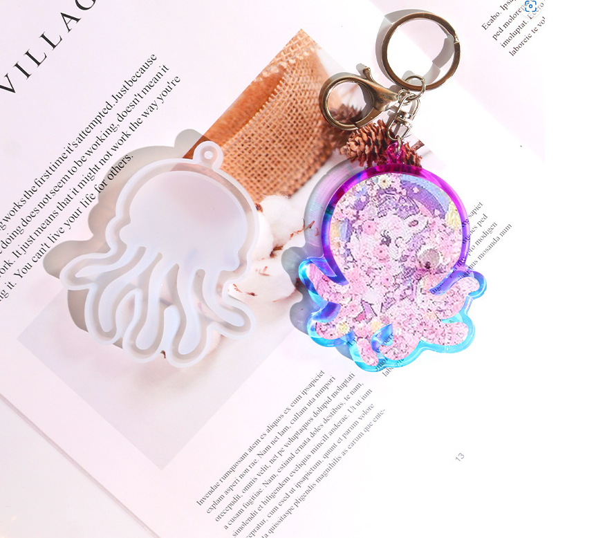 DIY marine animal silicone keychain resin mould