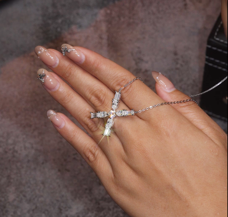 Slender Letter Multi-Moissanite Necklace