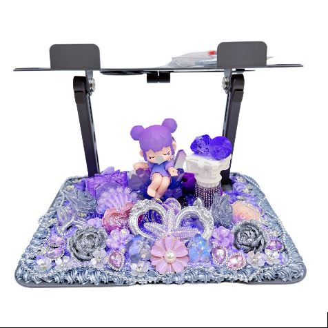 Handmade Laptop Stand with Magnetic Phone Holder with Cream Glue, Doll DIY-Kosbling Blind Bag