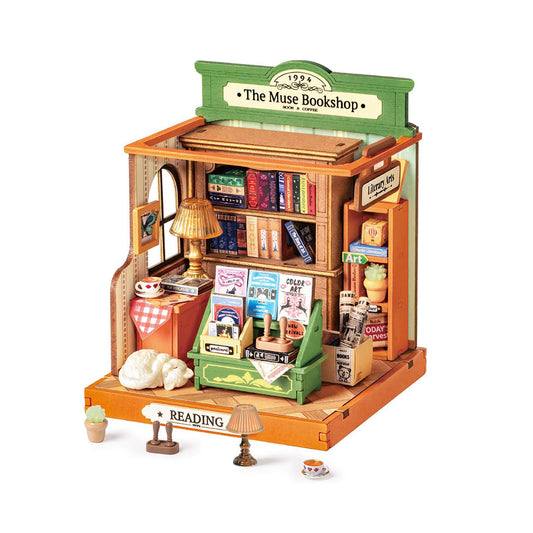 The Muse Bookshop - Miniature Dollhouse Kit Series