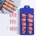 100pcs Colored Matte Nail Tips - Long Length Coffin Shape